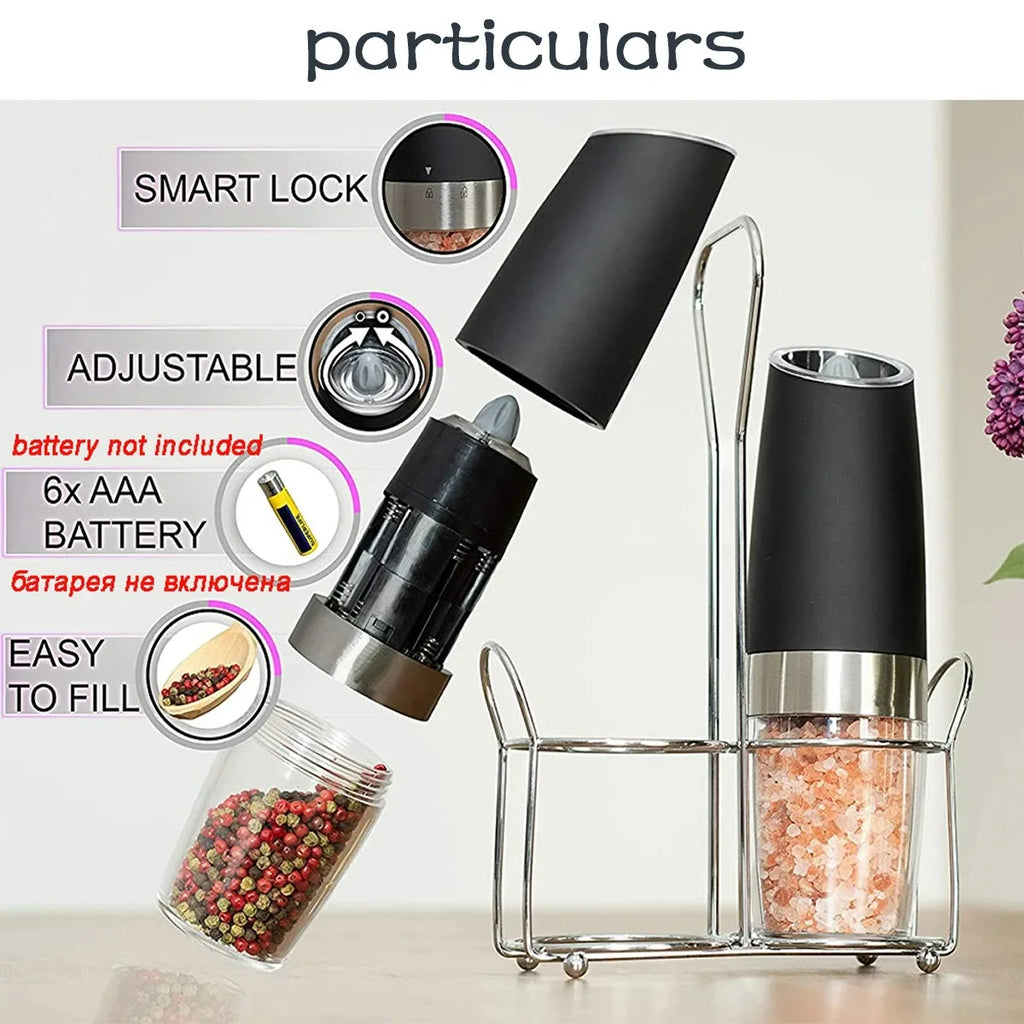 Smart Tilt-Activated Electric Pepper Grinder
